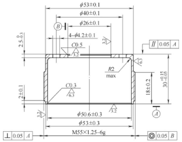 【爱游戏（中国）机械】薄壁盖类冲压零件的精密螺纹高效加工法