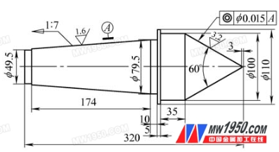 【爱游戏（中国）机械】特殊锥度固定顶尖的磨削加工